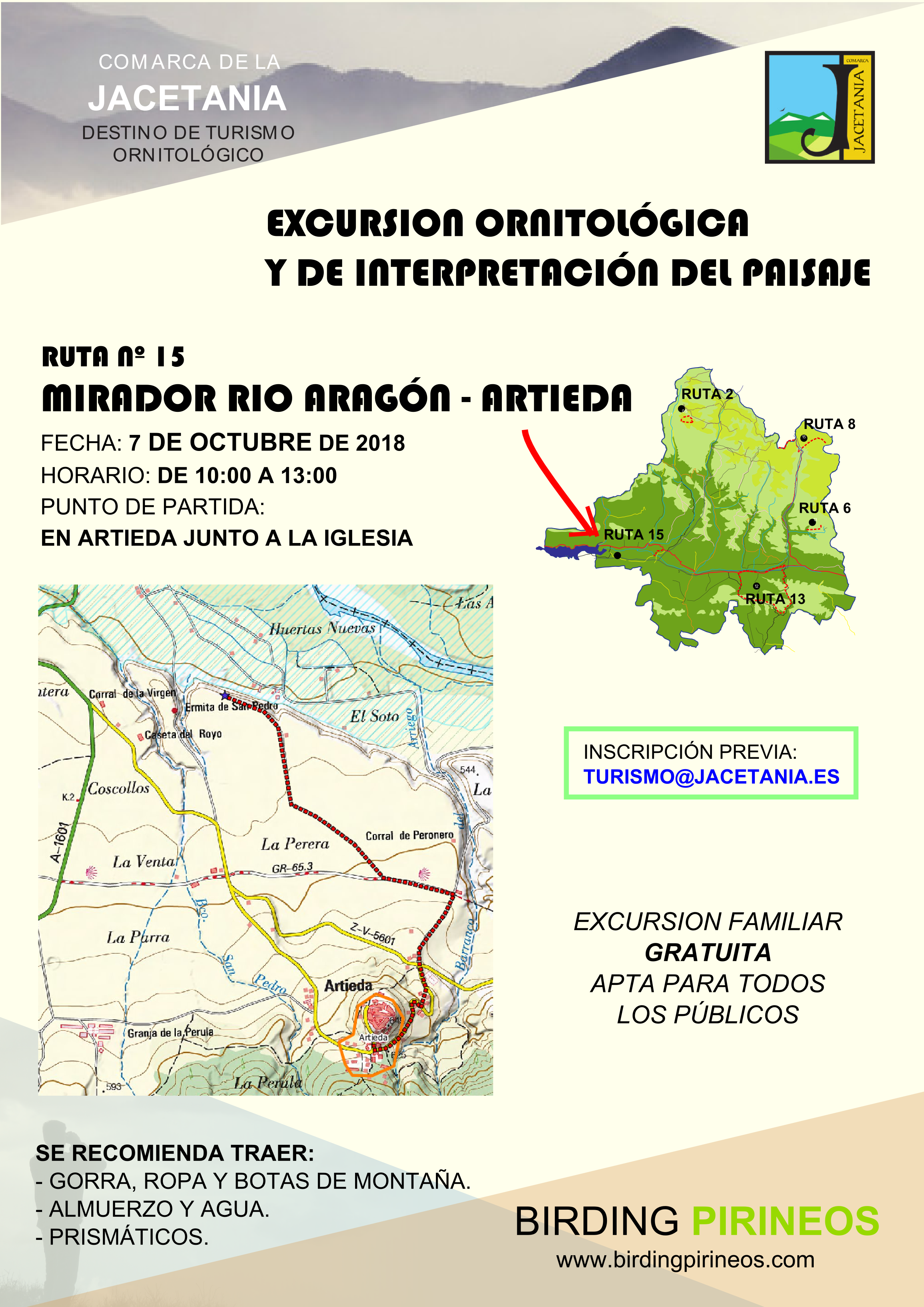 Excursin Ornitolgica. Mirador Ro Aragn-Artieda