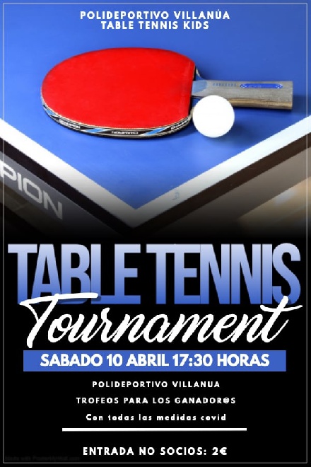 Torneo de tenis de mesa, en Villana