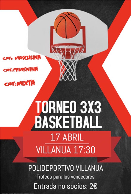 Torneo de basket 3X3, en Villana