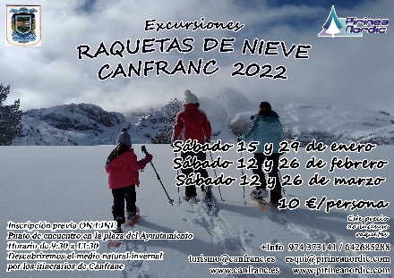 Raquetas de nieve, en Canfranc