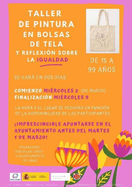 Taller de pintura en bolsas de tela y reflexi�n sobre la igualdad, en Ans�