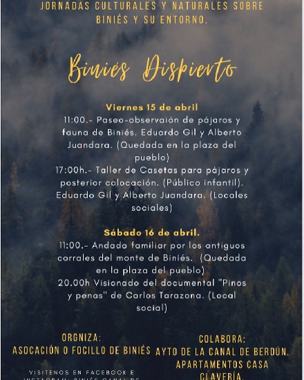 Jornadas culturales y naturales, en Bini�s