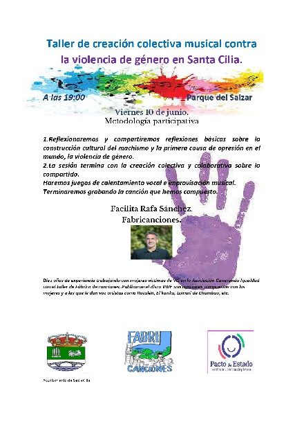 Taller de creaci�n coletiva musical contra la violencia de g�nero, en Santa Cilia