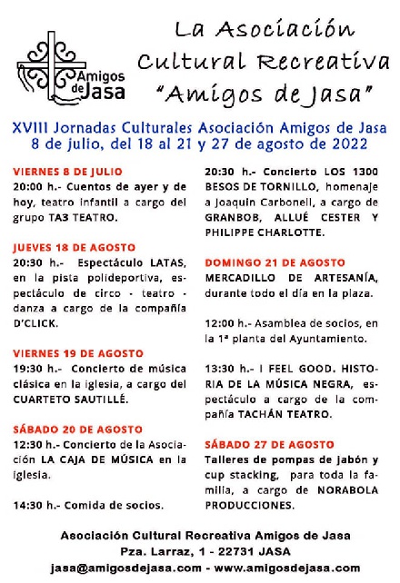 Jornadas Culturales, en Jasa