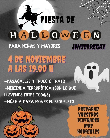 Fiesta de Halloween, en Javierregay