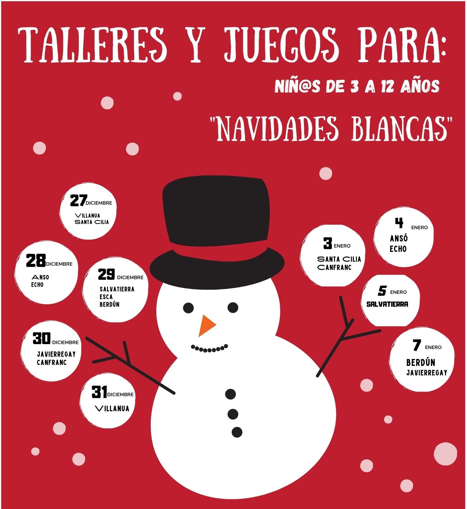 Vuelve Pirichiquis a Jaca y Navidades Blancas a los pueblos de La Jacetania